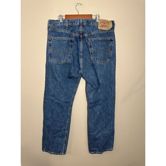 Levi's‎ 501 Button Fly Jeans Mens Blue Denim 38x30 Retro - Picture 3 of 5